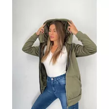 Campera Mujer Frisa Con Piel En El Interior Buzo Dama Moda 