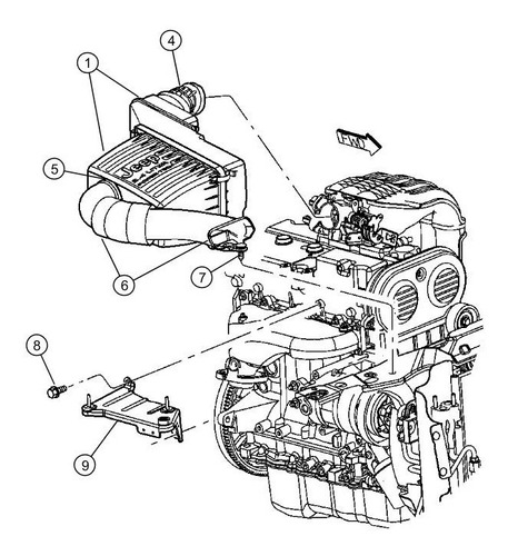 Filtro De Aire Mopar Jeep Cherokee Liberty 2.4l 2002-2005 Foto 5