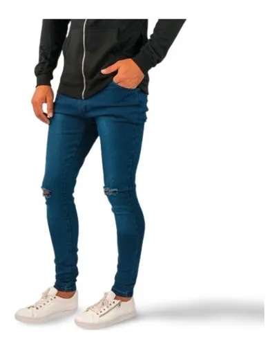 Jeans rotos hombre chupin hotsell