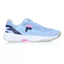 Tênis Feminino Acer Fila Cor Azul Claro Marinho Cyclamen Desenho Do Tecido Liso Tamanho 34