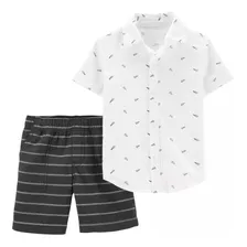 Conjunto Carters Menino 4 Anos Camisa Polo E Bermuda Verão