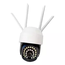 Camara Seguridad Exterior Wifi Robotica Ptz Con Instalacion Color Blanco