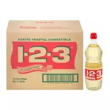 Aceite 1-2-3 Vegetal 1 Litro - Caja 12 Pzs - Aceite 123