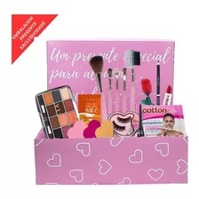 Kits Make Combo Maquiagens Com Caixa Presente Rosa Brinde 