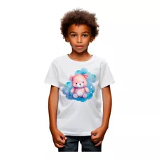 Camiseta Infantil Menino Bc1 Urso Estiloso Rap Bone