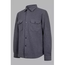 Campera Camisaco Devré Paño Gris Hombre 01d000131004