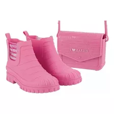 Bota Galocha Infantil Feminina Barbie Love Bag Grendene