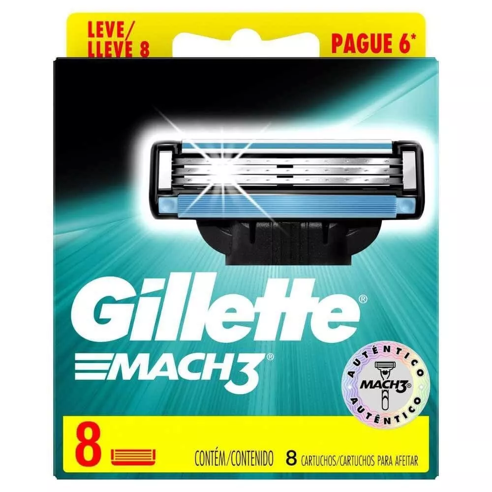 Carga Gillette Mach3 Regular Leve 8 Pague 6