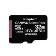 Cartão De Memória Microsd 32gb Kingston Canvas Com Adaptador