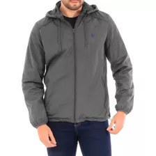 Jaqueta Ralph Lauren Windbreaker Navy Icon Cinza Escuro