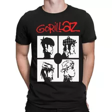 Camiseta Algodão Gorillaz Musica Banda Rap Rock Demon Days