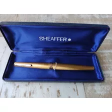 Lapicera Pluma Sheaffer Dorada Oro 14k Made In Usa Estuche 