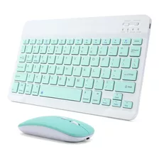 Teclado 10 Pol Bluetooth + Mouse Sem Fio Para Android/ios