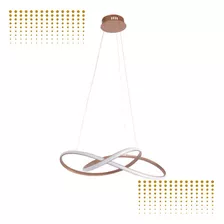 Lustre Pendente Marte Cobre Led 55w 3000k 4000k 6000k Luxo