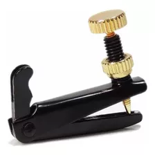 Micro Afinador Preto E Dourado Leve Para Violino 4/4