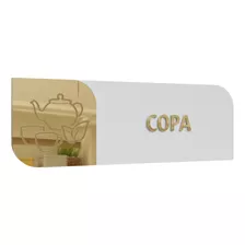 Placa De Porta Sinalização Copa Mdf E Acrílico