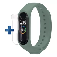 Reloj Inteligente M5 Smart Band Pulsera Fit + Hidrogel Otec Color Del Bisel Verde Oscuro