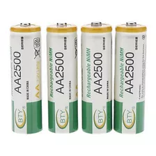 Pack De 4 Pilas Aa Recargables Bty 2500mah Nimh Boleta Gtia