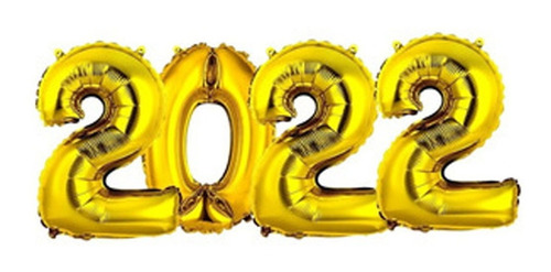 Bexiga Balão Metalizado 75cm Dourado Kit Ano Novo 2022