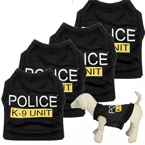 Fantasia Roupa Policia K9 Cachorro Gato Pequeno Medio Porte