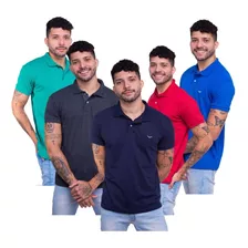 Kit 5 Camisa Gola Polo Pronta Entrega Atacado Algodão