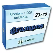 Grampo Para Grampeador 23/20 Aco 1000 Grampos Caixa Cor Prateado