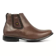 Bota Urbano Masculina Couro Sola De Borracha Tamanho Especia