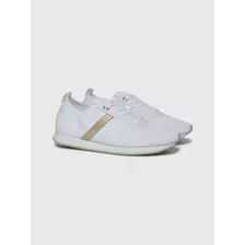 Tenis Metalizada Lateral De Mujer Tommy Hilfiger Blanco