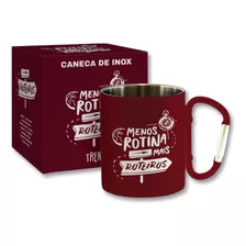 Caneca Alça Mosquetão Inox Adventure Camping Esporte Premium