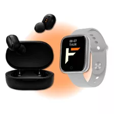 Kit Fone Sem Fio Ouvido Redmi + Relógio Digital Smartwatch