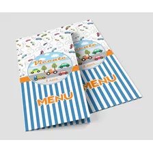 Kit 25 Menu Cardápio Infantil - Agradecimento Personalizado