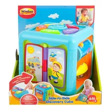 Cubo Para Bebe Descubrimiento De Lado A Lado Color Celeste