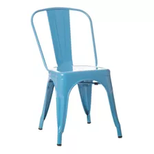 Cadeira Decorativa De Aço Pra Sala/escritório Anima Turquesa