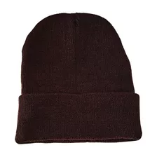 Gorro Beanie De Lana Adulto Con Doblez