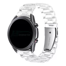 Pulseira 22mm Transparente 3 Elos Para Samsung S3 Frontier Largura 22 Mm