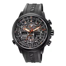 Reloj Citizen Jy8035-04e Jy8035 Navihawk A-t Perpetual C. Color De Correa Negro Color De Bisel Negro Color De Fondo Negro