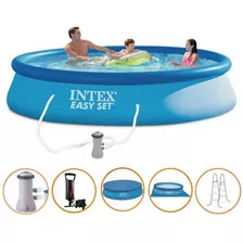 Piscina Easy Set 9.792 Litros Completa Escada Filtro Intex