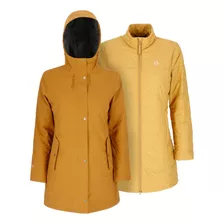 Parka 3 En 1 Skien Mujer Mustard Doite