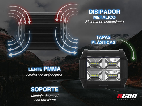 Jgo Faros 48w Led Autos/moto/4x4/camion Luz Normal+estrobo Foto 4