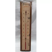 Antigo Termometro Mediçao Celsius Madeira Anos 70 Decorar