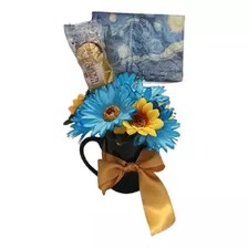 Cesta + Flores Presente Aniversário Namorados Van Gogh