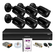 Kit Intelbras 6 Cam 1230b Black Dvr Imhdx 3008 C/2tb Purple