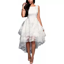 Vestido Blanco Elegante Sin Mangas Para Mujer