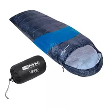 Saco De Dormir Nautika Viper Temp. 5ºc A 12ºc Hollowfiber 2m Cor Azul