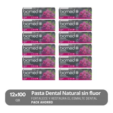 Pack 12 Pastas Dentales Naturales Biomed Sensitive 100g