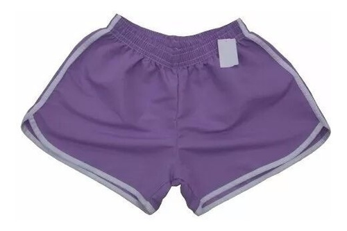 Kit Com 10 Shorts Adulto Tactel Feminino Liso - Atacado