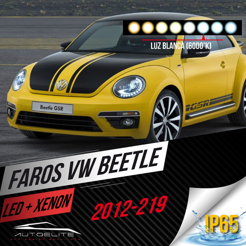Faros Beetle Vw Led 2012 2013 2014 2015 2016 2017 2018 2019  Foto 2