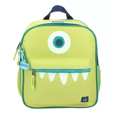 Mochila Chica Chenson Preescolar Kinder Monster At Work Inc Coleccion Mike Wazowski Mw65784-g Toothster Color Verde Limón