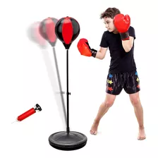 Saco De Boxeo Para Niño Soporte Altura Ajustable Y Guantes