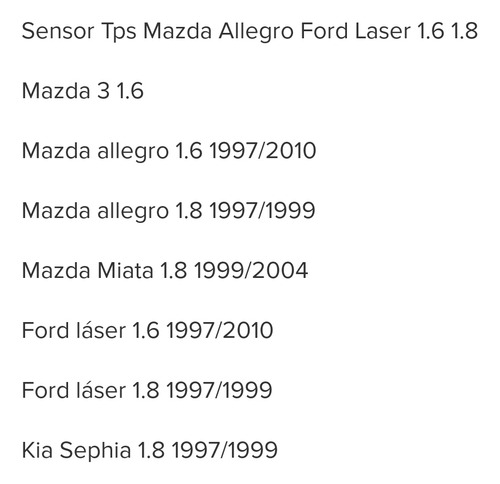Sensor Tps Mazda 3 1.6 /allegro 1.6 18/  Ford Laser 1.6 1.8 Foto 2